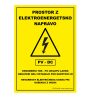 Nalepka Prostor z elektroenergetsko napravo